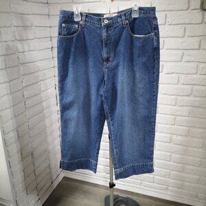 Reflect Jeans Ladies Size 16 Medium Wash Made in Mexico Jean Capris